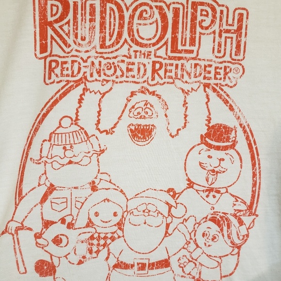 rudolph Tops - Rare vintage Rudolph claymation xl single stitch t